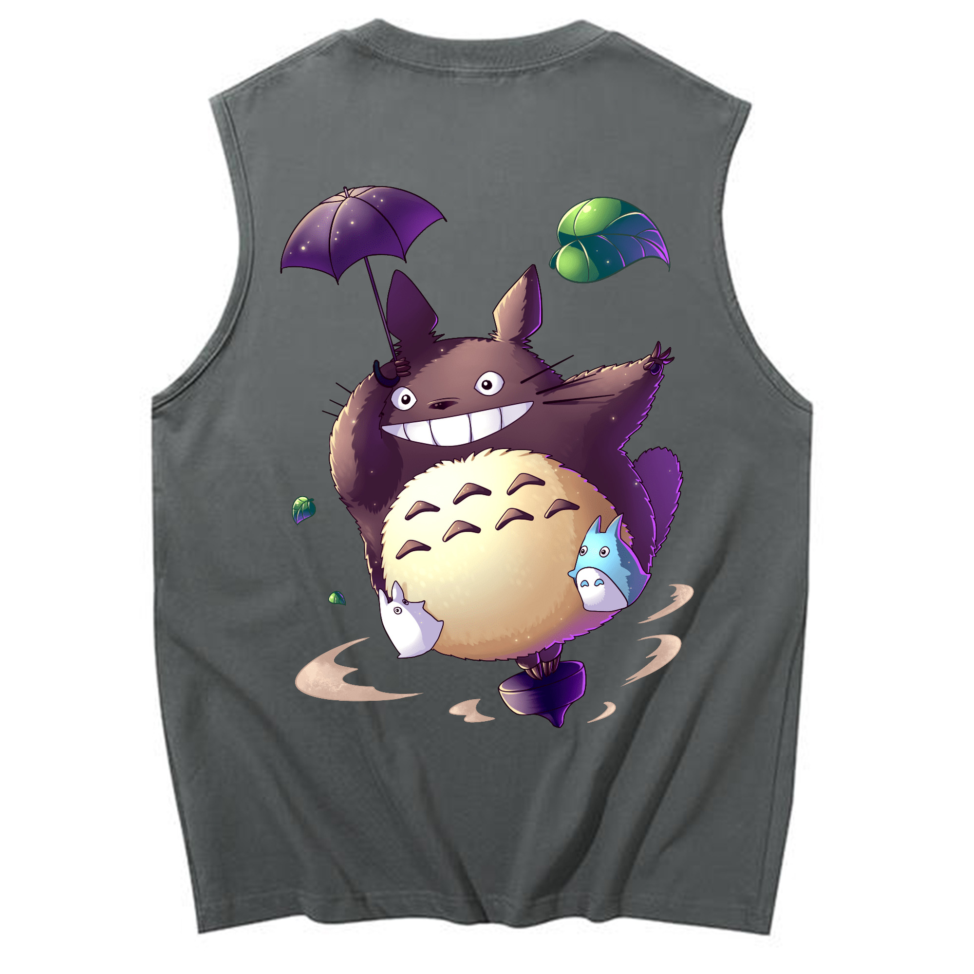 （画像用） となりのトトロ 草壁メイ 草壁サツキ My Neighbor Totoro Satsuki Kusakabe Mei Kusakabe コットン100％タンクトップ（背面プリント）